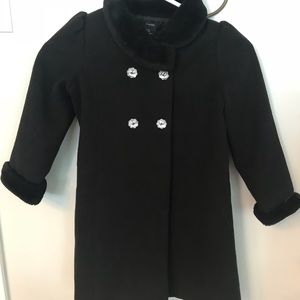 Black Winter Dress Coat Girls Size 4